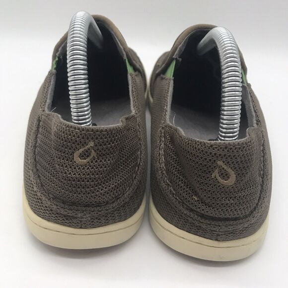 OluKai Nohea Mesh Slip On Loafer Taupe Brown Men\'s size 8 Deck Shoe (10188-13AP) main image 4